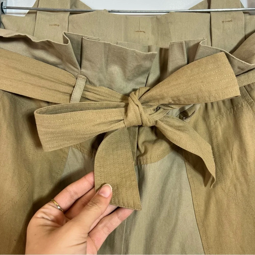 Mes Demoiselles Bendan 100% Cotton Cargo Patchwork Paperbag Designer Pants EU 36 - Picture 5 of 10